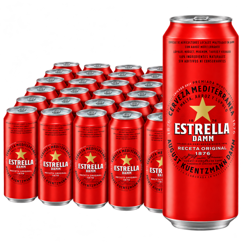 Estrella Damm Pack 24 Latas 50 cl Reparto Barcelona