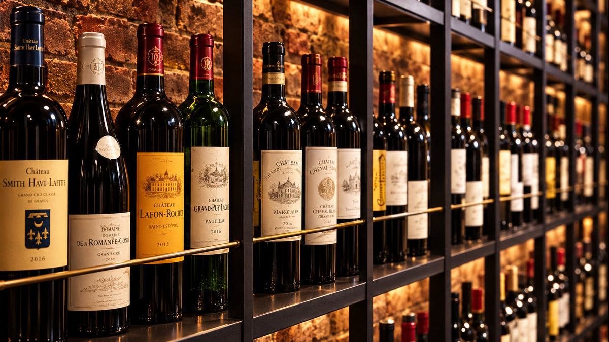 Selección de vinos en una bodega