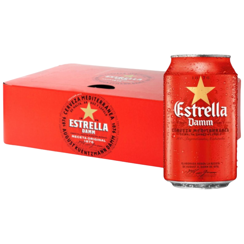 Estrella Damm - Pack 24 Latas 33cl