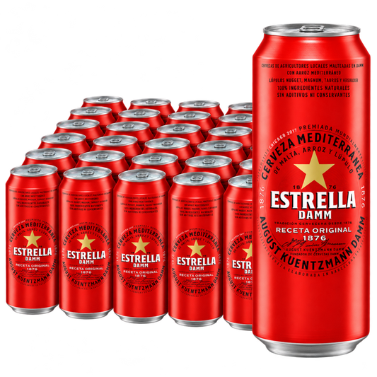 Estrella Damm Pack 24 Latas 50 cl  Reparto Barcelona