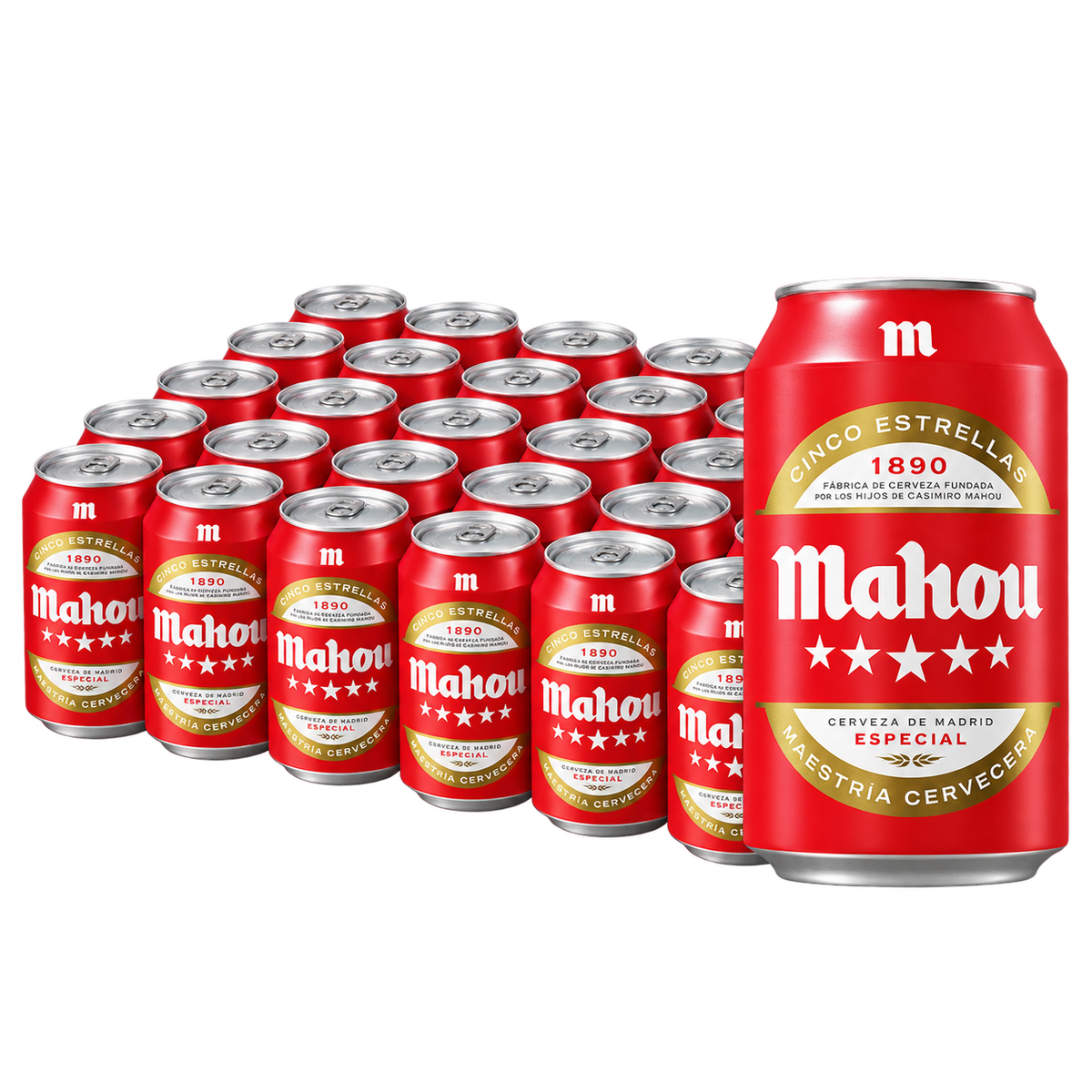 Mahou 5 Estrellas - Pack 24 Latas 33cl