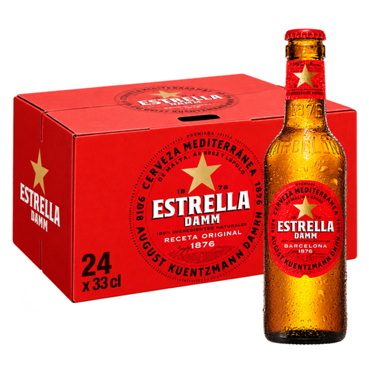 Cerveza Estrella Damm - Pack 24 Botellas 33cl