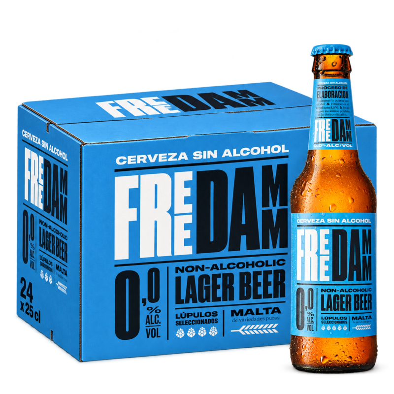 Cerveza Free Damm - Pack 24 Botellas 25cl